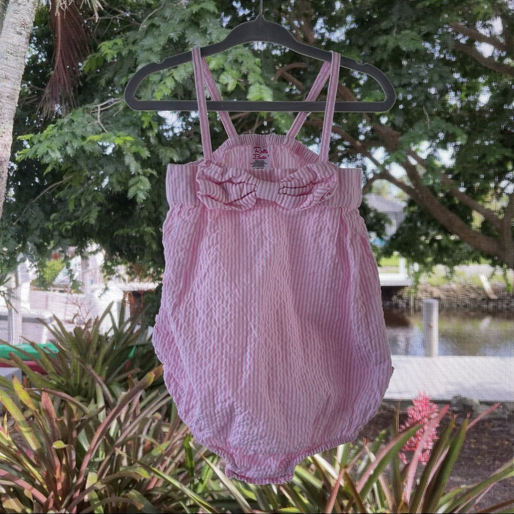 Ruffle Butts Seersucker Romper